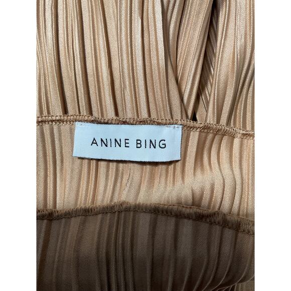 Anine Bing 'Rondi' Tan Polyester Top Size S - Picture 4 of 5